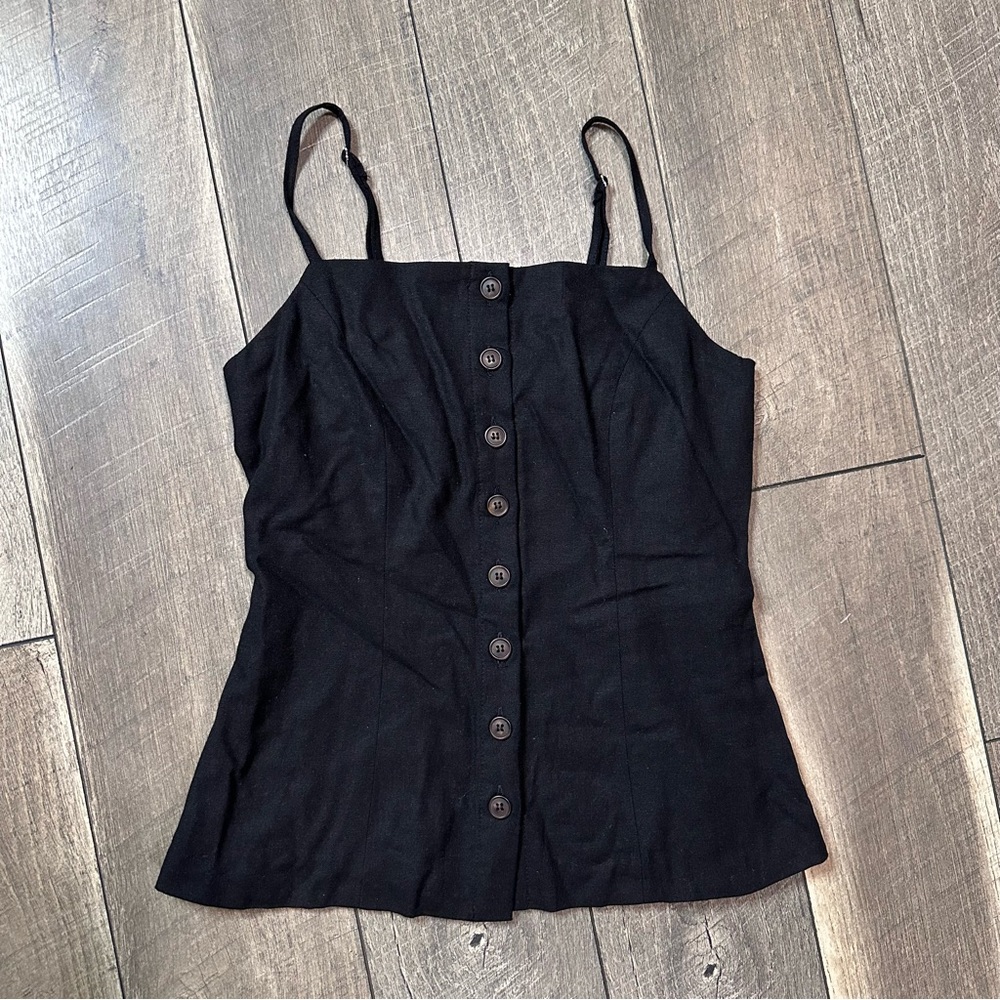 The Workshop Button Front Tank Top